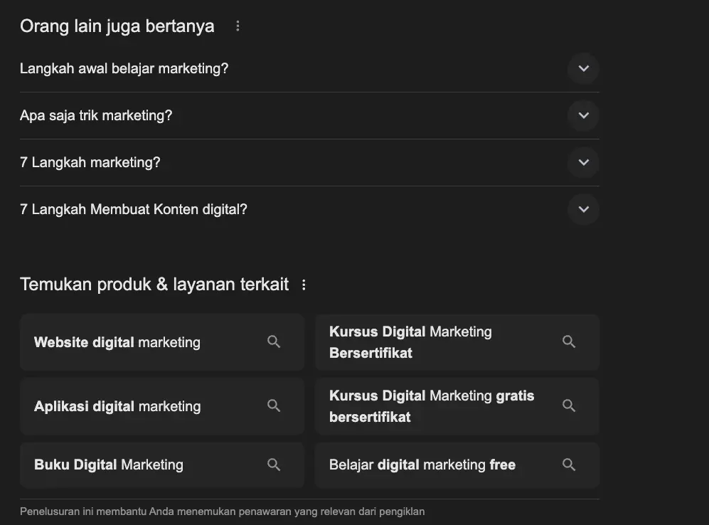 people also ask contoh cara keyword research gratis